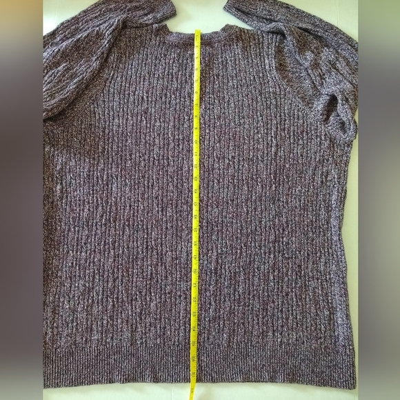 Kim Rogers Soft Cotton Merled Purple Crew Neck Sweater Relaxed Fit 2X - Picture 8 of 9